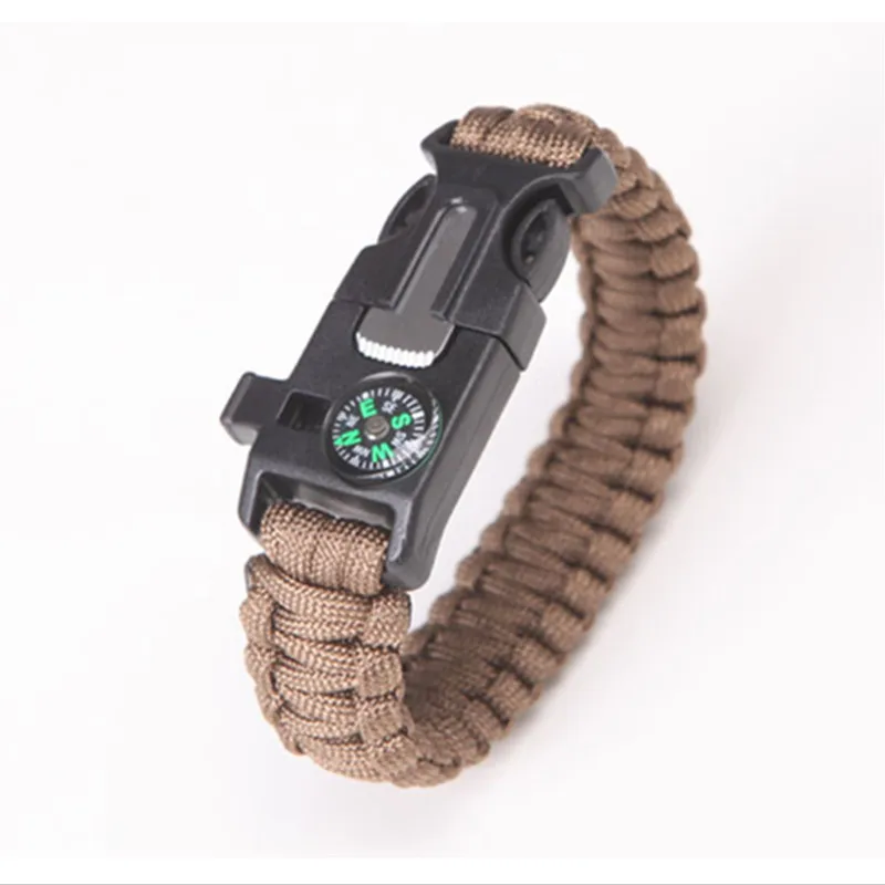 Bracelet de survie militaire en paracorde d'urgence Parachute sans silex grattoir â Image 2