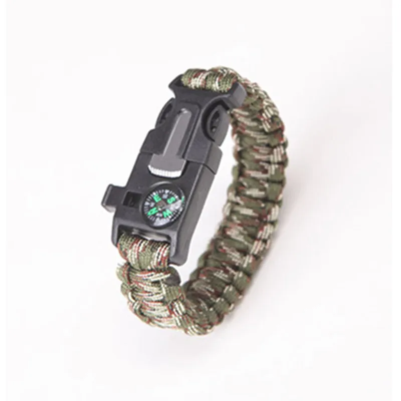 Bracelet de survie militaire en paracorde d'urgence Parachute sans silex grattoir â Image 4
