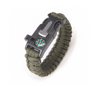 Bracelet de survie militaire en paracorde d'urgence Parachute sans silex grattoir