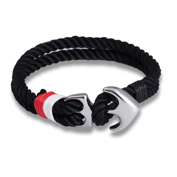 Bracelets injecteurs en acier inoxydable pour hommes, ULde survie nautique, bracelet JOParacord – Image 2