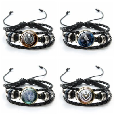 10577-0ce925.jpg Bracelet Punk en cuir avec dôme en verre, pour les forces spéciales américaines