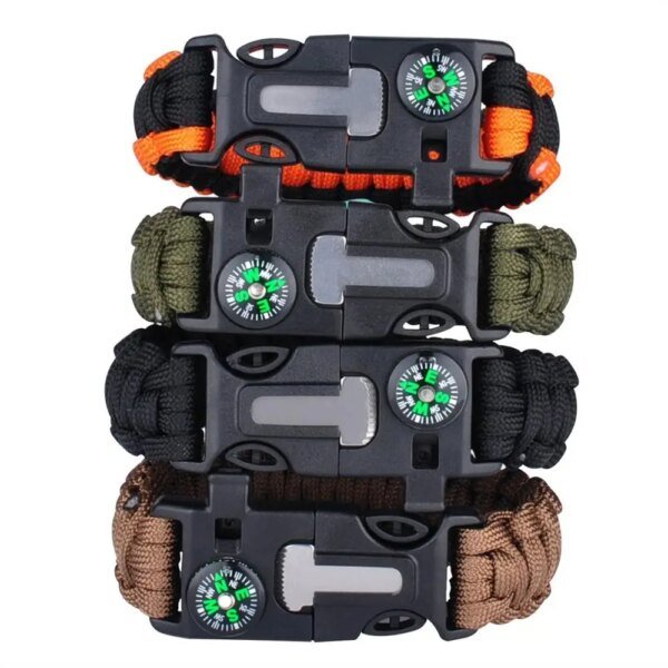 10595-8a0c71.jpg Paracorde de survie d'urgence militaire multifonction, bracelet extérieur, grattoir