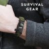 Paracorde de survie d'urgence militaire multifonction, bracelet extérieur, grattoir