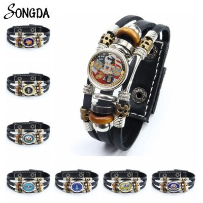 10763-3769ce.jpg Bracelets en cuir USMC Army Danemark ge Military United States Marine Corps pour hommes et femmes