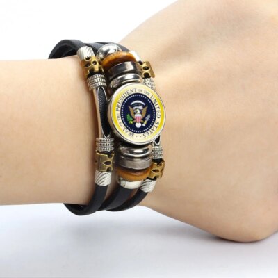 Bracelets en cuir USMC Army Danemark ge Military United States Marine Corps pour hommes et femmes