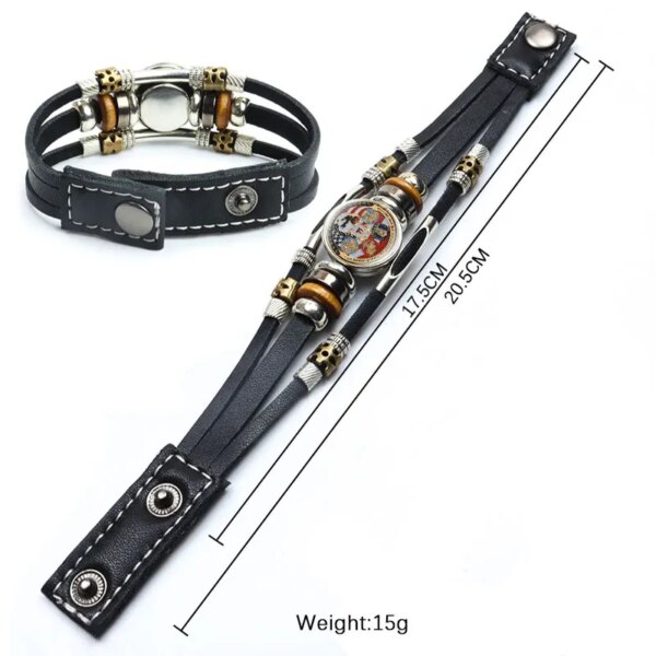 Bracelets en cuir USMC Army Danemark ge Military United States Marine Corps pour hommes et femmes – Image 6
