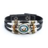 Bracelets en cuir USMC Army Danemark ge Military United States Marine Corps pour hommes et femmes
