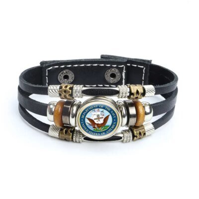 Bracelets en cuir USMC Army Danemark ge Military United States Marine Corps pour hommes et femmes