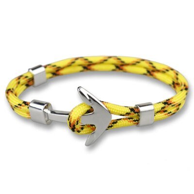 Eif Dock – Bracelets ancre de couleur noire pour hommes, nouvelle mode, corde de survie, chaîne paracorde