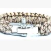 Bracelet de survie en parachute tissé pour homme, manille, broche, réglage de la structure