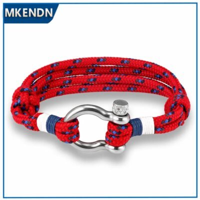 11116-59d578.jpg Bracelet de sport en acier inoxydable pour hommes et femmes, cordon de parachute, manille de survie