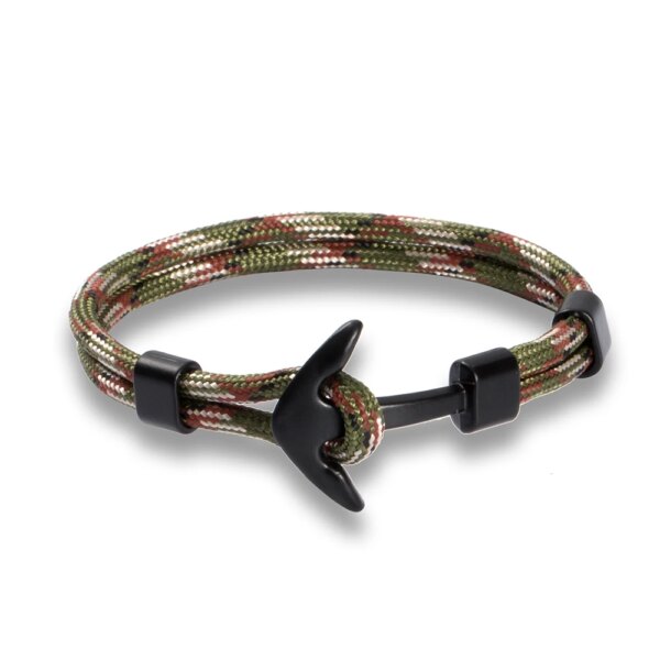 Bracelets à breloques multicouches pour hommes et femmes, ULde survie, crochets de sport, style marine – Image 6