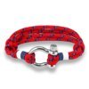 Bracelet de sport en acier inoxydable pour hommes et femmes, cordon de parachute, manille de survie