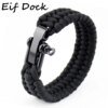 Eif Dock – Bracelet de survie en Nylon paracorde pour hommes, Kit de survie en plein air, Parachute de survie d'urgence