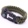 Bracelet tressé en plastique pour voyage en plein air et camping, paracorde de survie, filtre fin, vert armée