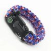 Bracelet tressé en plastique pour voyage en plein air et camping, paracorde de survie, filtre fin, vert armée