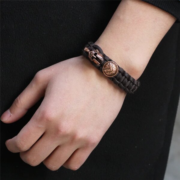 Bracelet en ULvintage fait à la main pour hommes et femmes, bracelets de survie en plein air, bracelet de camping de luxe – Image 6