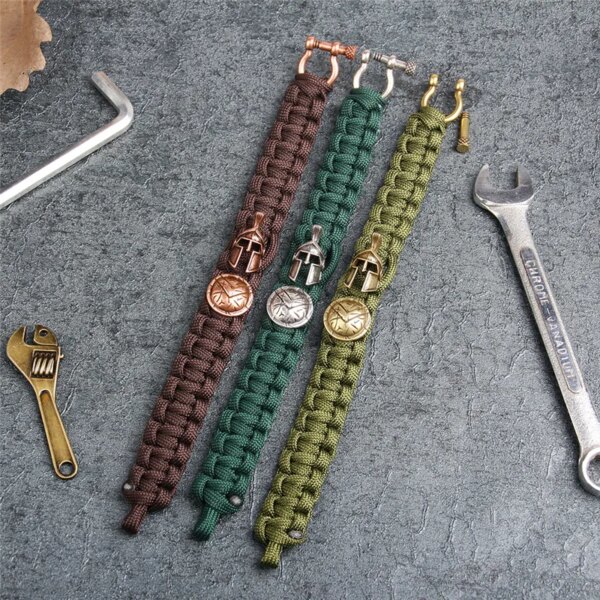 Bracelet en ULvintage fait à la main pour hommes et femmes, bracelets de survie en plein air, bracelet de camping de luxe – Image 5