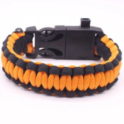 11239-6c6297.jpg Bracelet tressé en plastique pour voyage en plein air et camping, paracorde de survie, filtre fin, vert armée