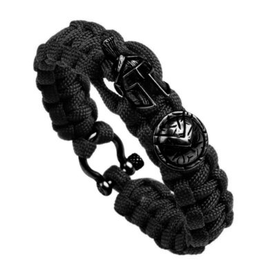 Bracelet de survie en plein air pour hommes, ULfaite à la main de luxe, casque spartiate, Kokor, parapluie, cadeau pour dames