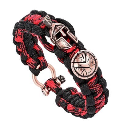 Bracelet de survie en plein air pour hommes, ULfaite à la main de luxe, casque spartiate, Kokor, parapluie, cadeau pour dames