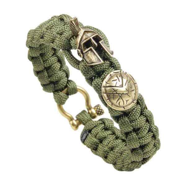 Bracelet de survie en plein air pour hommes, ULfaite à la main de luxe, casque spartiate, Kokor, parapluie, cadeau pour dames