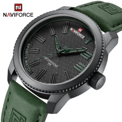 11501-262788.jpg NAVIFORCE – montre-bracelet en cuir pour hommes, montre-bracelet de sport militaire