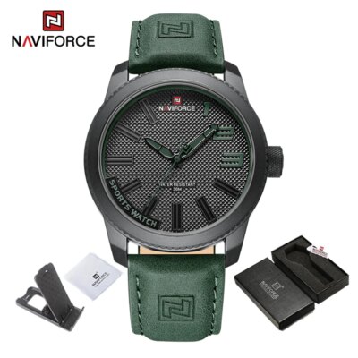 11505-6bd894.jpg NAVIFORCE – montre-bracelet en cuir pour hommes, montre-bracelet de sport militaire