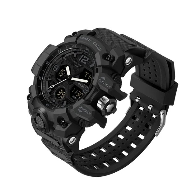 SANDA-Montre de sport militaire étanche pour homme, montre-bracelet à quartz, horloge antichoc