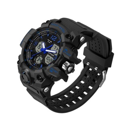 SANDA-Montre de sport militaire étanche pour homme, montre-bracelet à quartz, horloge antichoc