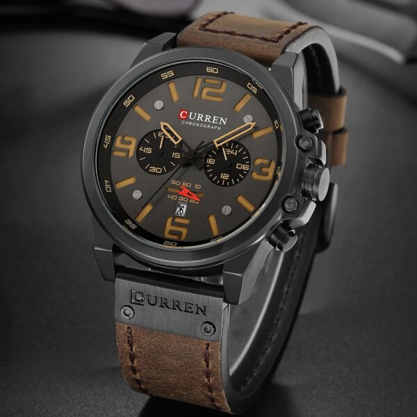Curren — Montres de luxe pour homme, chronographes étanches, plusieurs styles – Image 2