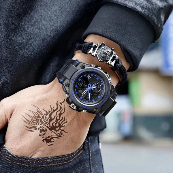 SANDA-Montre à quartz militaire étanche pour homme, montres de sport pour homme, marque supérieure – Image 5