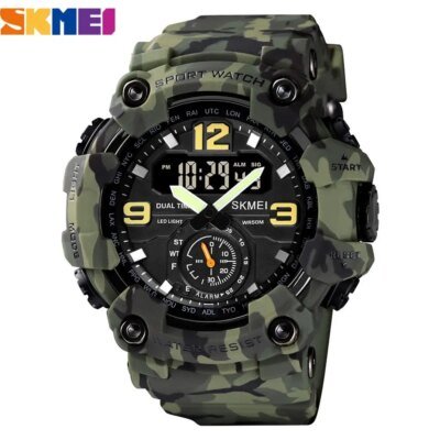 11617-c8a02d.jpg Montre militaire Vintage pour hommes, 50m, montre-bracelet étanche SKMEI, Top marque décontractée