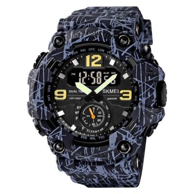 Montre militaire Vintage pour hommes, 50m, montre-bracelet étanche SKMEI, Top marque décontractée