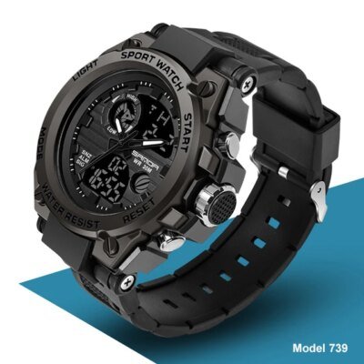 SANDA-Montre à quartz militaire étanche pour homme, montres de sport pour homme, marque supérieure