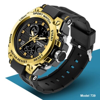SANDA-Montre à quartz militaire étanche pour homme, montres de sport pour homme, marque supérieure