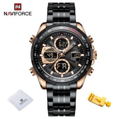NAVIFORCE – montre-bracelet à Quartz pour hommes, chronographe de sport Original, étanche