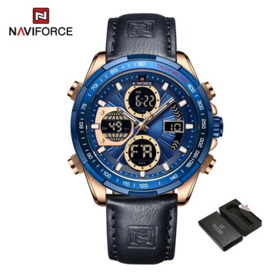 11702-d40088.jpg NAVIFORCE – montre-bracelet à Quartz pour hommes, chronographe de sport Original, étanche