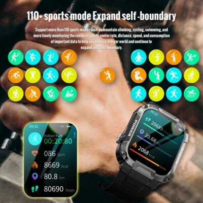 Montre connectée entièrement tactile pour homme, Android, Xiaomi, tension artérielle