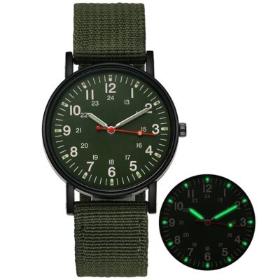 11764-047afb.jpg Montre militaire Shoous en nylon pour hommes, montre-bracelet de l'armée