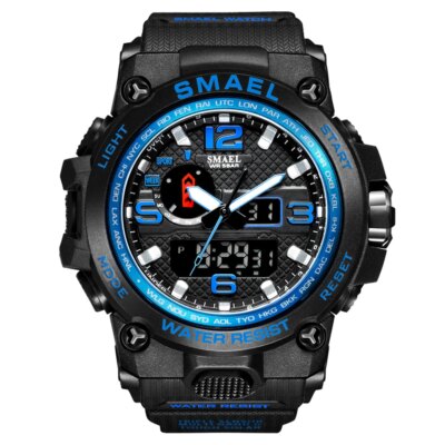 SMAEL – montres de sport pour hommes, double affichage analogique numérique LED