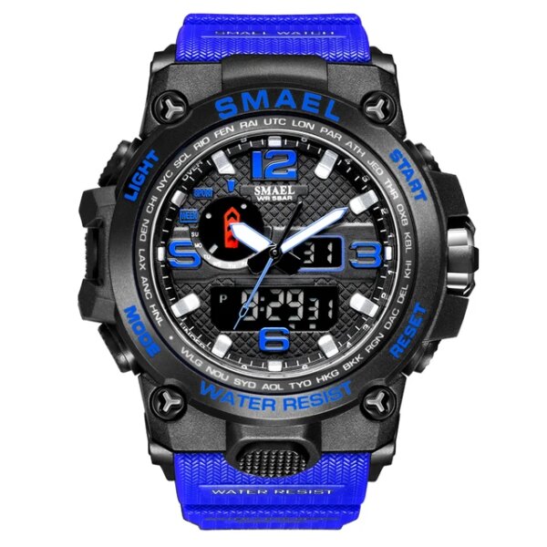 SMAEL – montres de sport pour hommes, double affichage analogique numérique LED