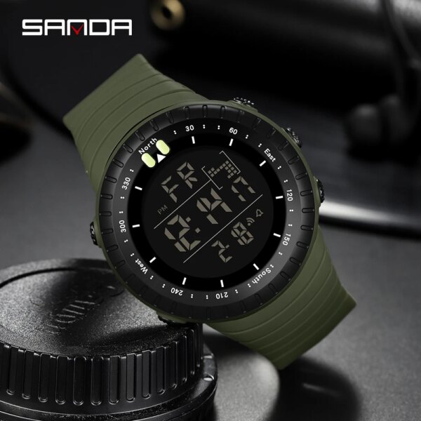 SYNOKE-Montre numérique de sport de plein air pour homme, horloge électronique LED – Image 3