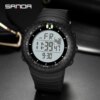 SYNOKE-Montre numérique de sport de plein air pour homme, horloge électronique LED