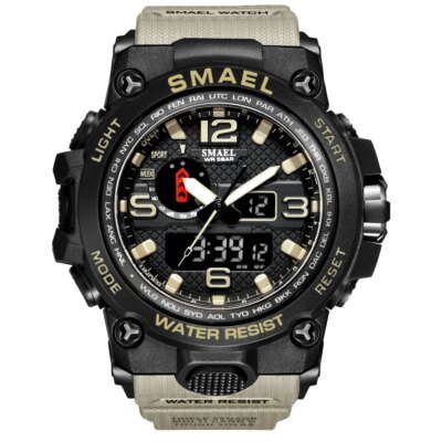 SMAEL – montres de sport pour hommes, double affichage analogique numérique LED