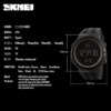 SKMEI –montre de sport pour hommes, numérique, étanche, LED, compte à rebours, à la mode, style militaire