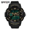11891-024002.jpg SANDA – montres de Sport pour hommes, chronographe multifonctionnel, étanche
