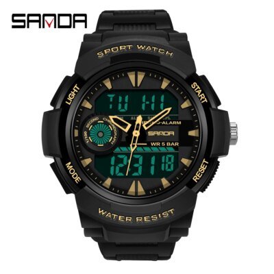 11891-024002.jpg SANDA – montres de Sport pour hommes, chronographe multifonctionnel, étanche