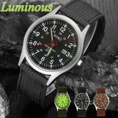 11944-e3884a.jpg Montres-bracelets de sport à quartz étanches en nylon pour hommes