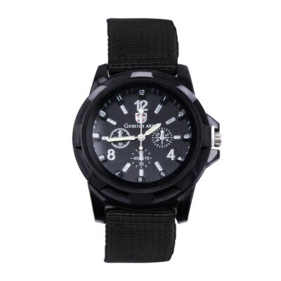 Montres-bracelets de sport à quartz étanches en nylon pour hommes